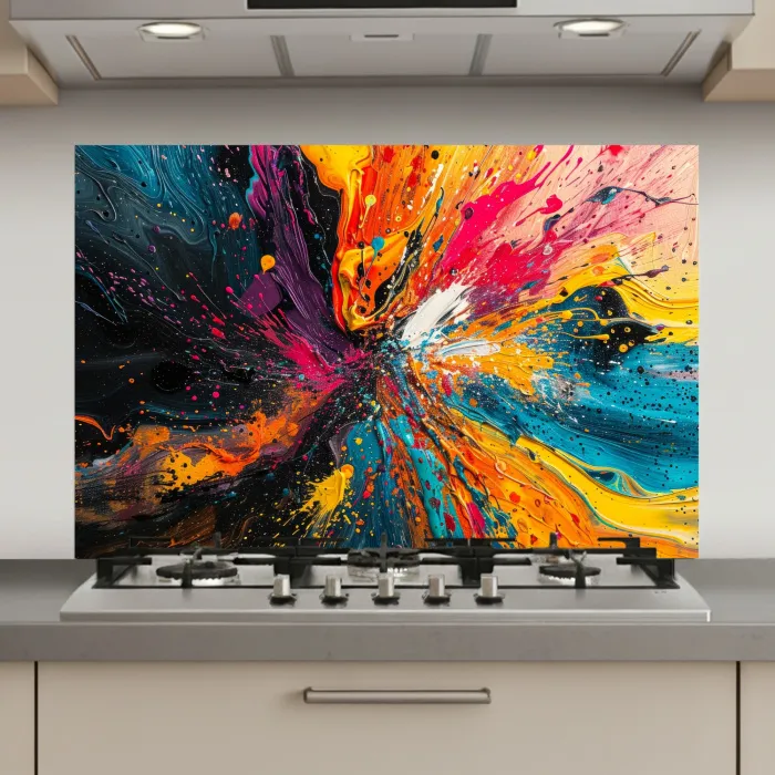 Kleuren - Verf - Patroon keuken achterwand spatscherm klein -3d_website