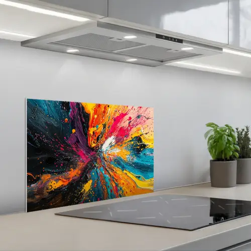 Kleuren - Verf - Patroon keuken achterwand spatscherm klein -3d_schuin