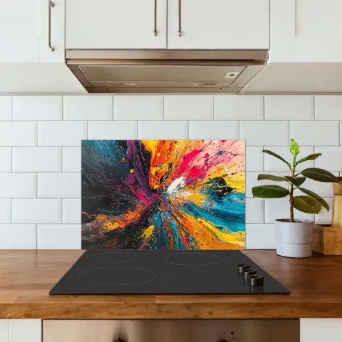 Kleuren - Verf - Patroon keuken achterwand spatscherm klein -sfeer2
