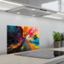 Kleuren - Verf - Patroon keuken achterwand spatscherm klein -3d_schuin