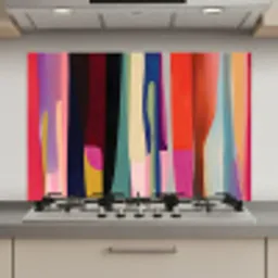 Kleurbanen - Verticaal - Kleurrijk keuken achterwand spatscherm klein -3d_website