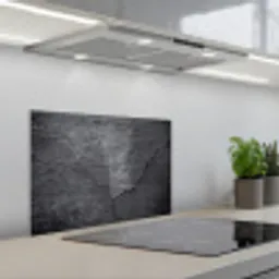 Beton - Zwart - Scheur keuken achterwand spatscherm klein -3d_schuin