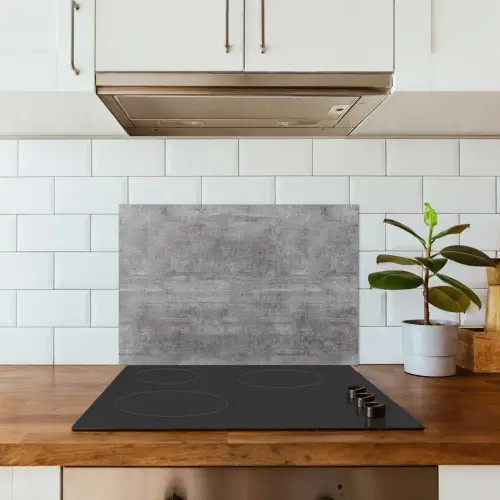 Beton - Patroon - Antiek keuken achterwand spatscherm klein 900 -sfeer2