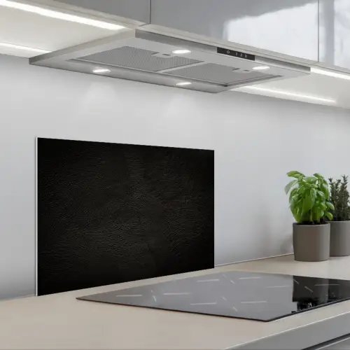 Beton print - Industrieel - Zwart keuken achterwand spatscherm klein -3d_schuin