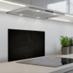 Beton print - Industrieel - Zwart keuken achterwand spatscherm klein -3d_schuin