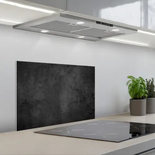 Beton - Robuust - Vintage - Rustiek - Grijs - Zwart keuken achterwand spatscherm klein -3d_schuin