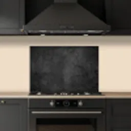 Beton - Robuust - Vintage - Rustiek - Grijs - Zwart keuken achterwand spatscherm klein -sfeer1