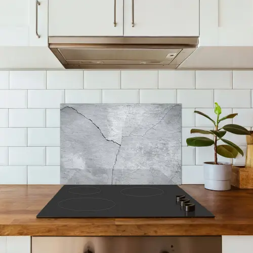 Beton - Scheur - Grijs keuken achterwand spatscherm klein -sfeer2