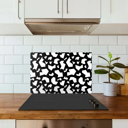 Contrast - Zwart - Wit keuken achterwand spatscherm klein 900 -sfeer2