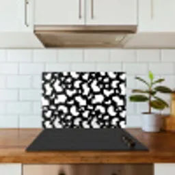 Contrast - Zwart - Wit keuken achterwand spatscherm klein 900 -sfeer2