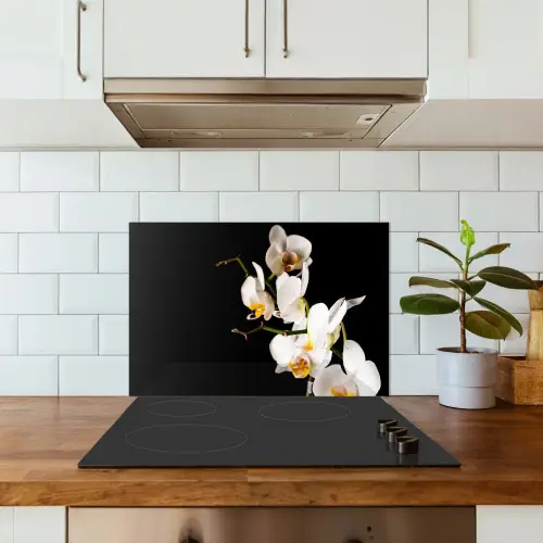 Contrastrijke Orchideeën keuken achterwand spatscherm klein -sfeer2