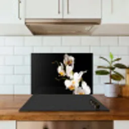Contrastrijke Orchideeën keuken achterwand spatscherm klein -sfeer2