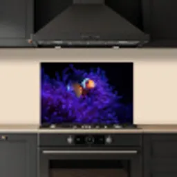 Koraal - Vis - Oranje - Zee keuken achterwand spatscherm klein -sfeer1