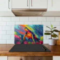 Koraal - Schildpad - Abstract - Water keuken achterwand spatscherm klein -sfeer2
