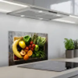 Krat - Fruit - Regenboog keuken achterwand spatscherm klein -3d_schuin