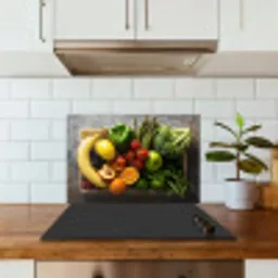 Krat - Fruit - Regenboog keuken achterwand spatscherm klein -sfeer2