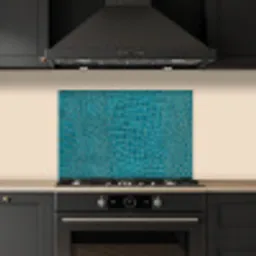 Krokodillenleertextuur - Blauw - Exotisch keuken achterwand spatscherm klein -sfeer1