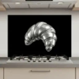 Croissant - Metaal - Zilver keuken achterwand spatscherm klein -3d_website