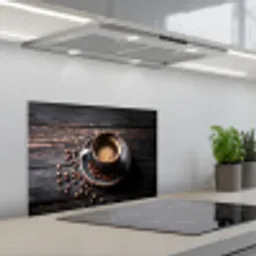 Kop - Koffie - Hout - Bonen keuken achterwand spatscherm klein -3d_schuin