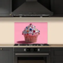 Cupcake - Kleurrijk - Edelstenen keuken achterwand spatscherm klein -sfeer1