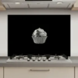 Cupcake - Luxueus - Zilver keuken achterwand spatscherm klein -3d_website