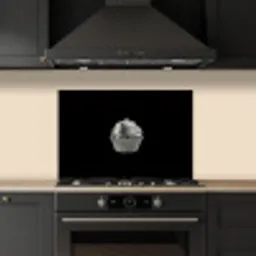 Cupcake - Luxueus - Zilver keuken achterwand spatscherm klein -sfeer1