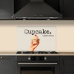 Cupcake - Zoet - Kers keuken achterwand spatscherm klein -sfeer1