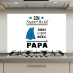 Papa - Quotes - Een superheld zonder cape noem je papa - Spreuken keuken achterwand spatscherm klein -3d_website