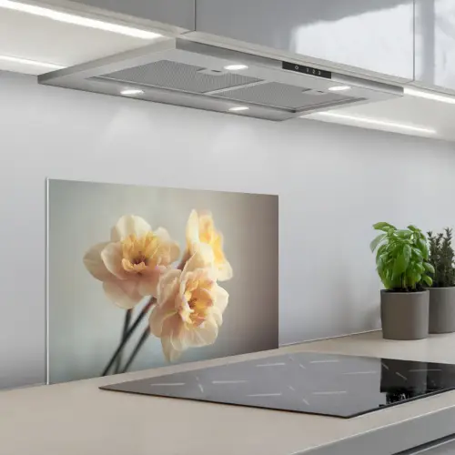 Narcissen - Geel - Bloemblaadjes keuken achterwand spatscherm klein -3d_schuin