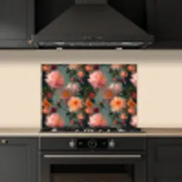 Dahlia - Bloemen - Patroon keuken achterwand spatscherm klein 900 -sfeer1