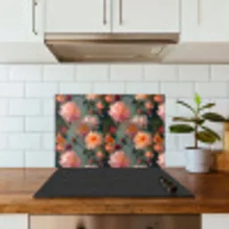 Dahlia - Bloemen - Patroon keuken achterwand spatscherm klein 900 -sfeer2