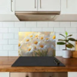 Madeliefjes - Wit - Zonlicht keuken achterwand spatscherm klein -sfeer2