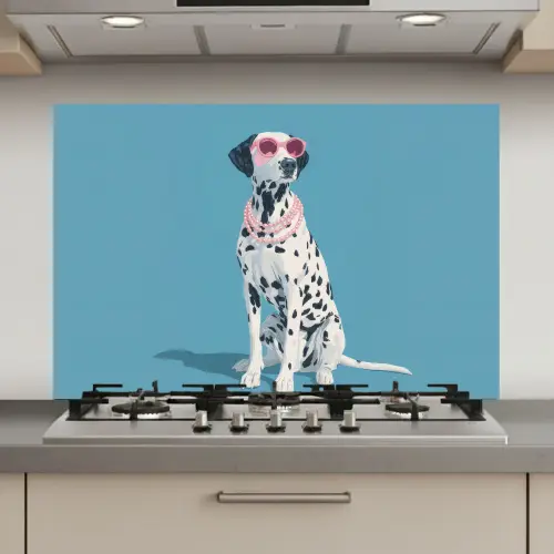 Dalmatiër - Zonnebril - Blauw keuken achterwand spatscherm klein -3d_website