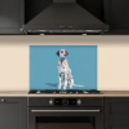 Dalmatiër - Zonnebril - Blauw keuken achterwand spatscherm klein -sfeer1
