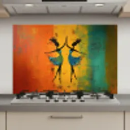 Dansen - Vrouwen - Verfstructuur keuken achterwand spatscherm klein -3d_website