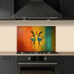 Dansen - Vrouwen - Verfstructuur keuken achterwand spatscherm klein -sfeer1