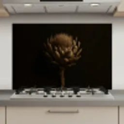 Donkerbruin - Bloem - Textuur - Artisjok keuken achterwand spatscherm klein -3d_website