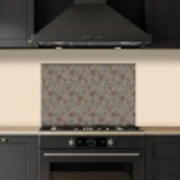 Donker - Bloemen - Sierlijk keuken achterwand spatscherm klein 900 -sfeer1