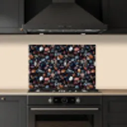 Donker - Kiezels - Glans keuken achterwand spatscherm klein 900 -sfeer1