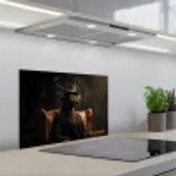 Hert - Zonnebril - Zwart - Pak keuken achterwand spatscherm klein -3d_schuin