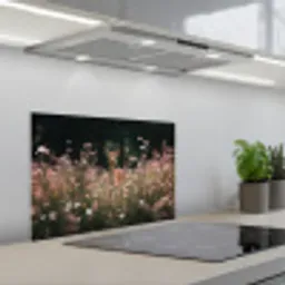 Hert - Wilde bloemen - Bos keuken achterwand spatscherm klein -3d_schuin