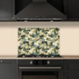 Woestijncamouflage - Zandkleurig - Groen - Patroon keuken achterwand spatscherm klein 900 -sfeer1