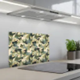 Woestijncamouflage - Zandkleurig - Groen - Patroon keuken achterwand spatscherm klein 900 -3d_schuin