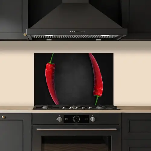 Dialoog van Pepers keuken achterwand spatscherm klein -sfeer1
