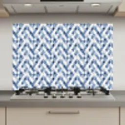 Diamant - Patroon - Blauw - Wit keuken achterwand spatscherm klein 900 -3d_website