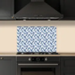 Diamant - Patroon - Blauw - Wit keuken achterwand spatscherm klein 900 -sfeer1