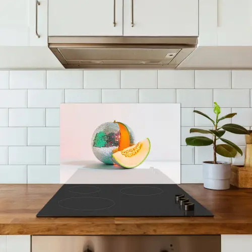 Disco - Discobal - Meloen - Pastel keuken achterwand spatscherm klein -sfeer2