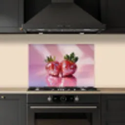 Disco - Fruit - Glitter - Strawberry keuken achterwand spatscherm klein -sfeer1