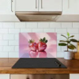 Disco - Fruit - Glitter - Strawberry keuken achterwand spatscherm klein -sfeer2