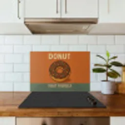 Donut - Spikkels - Kleurrijk - Quote keuken achterwand spatscherm klein -sfeer2